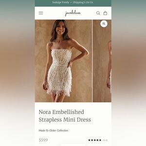 Strapless Ivory/white Mini Dress